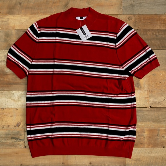 Topman Other - Topman Knitted Striped Tee Red/Black/White Size L